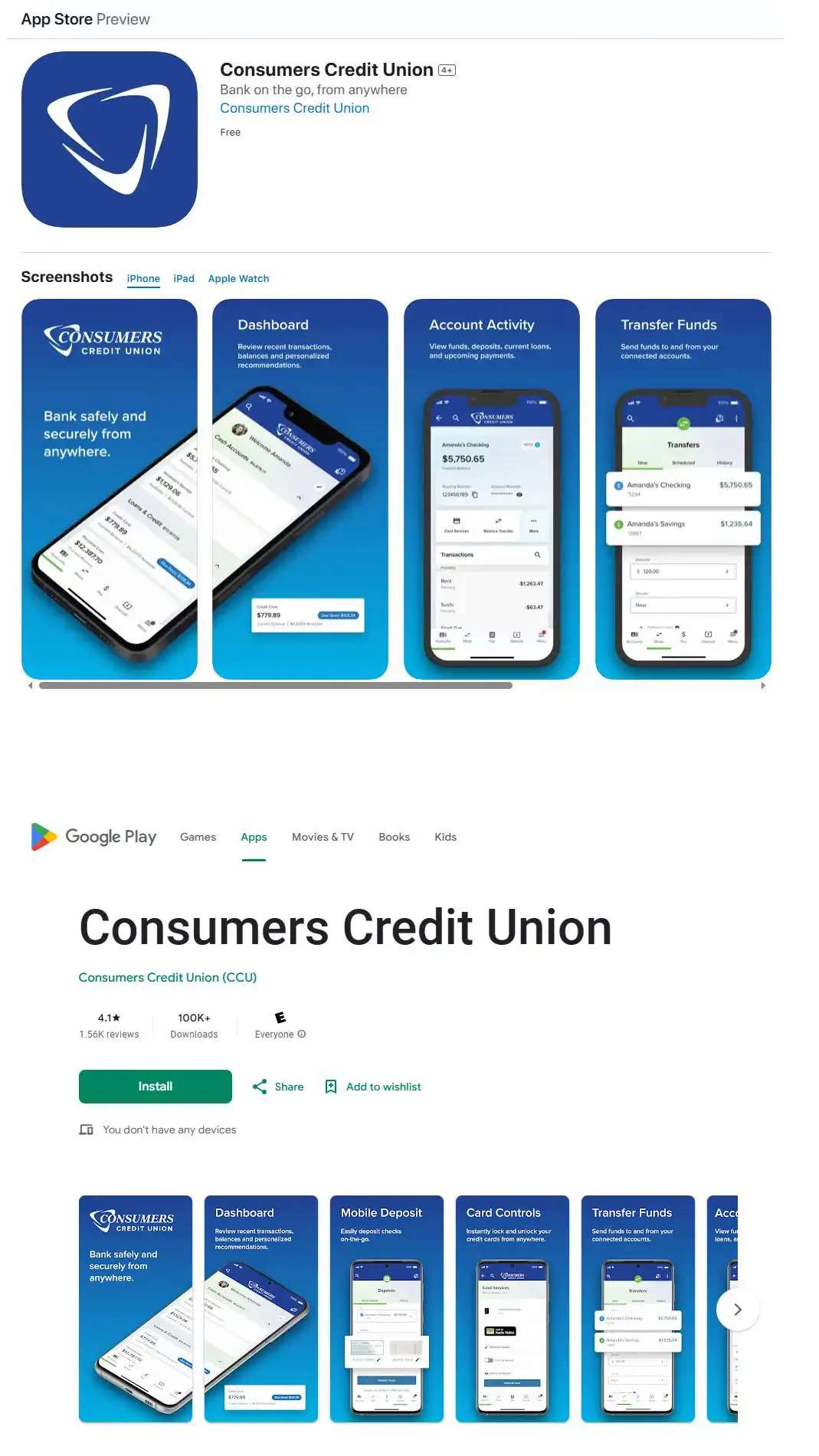 app store screens
