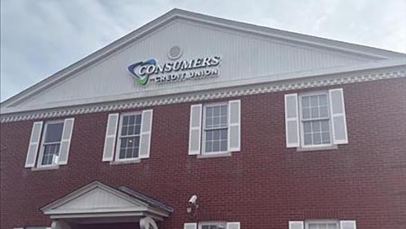 Aurora exterior building signage