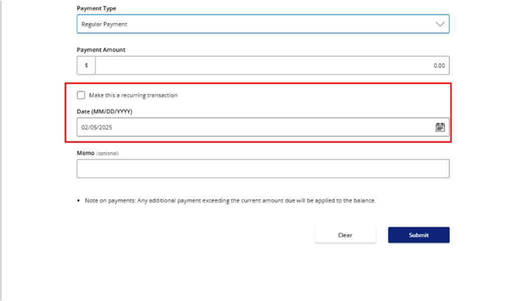 6 Digital Banking Make a Payment - Desktop