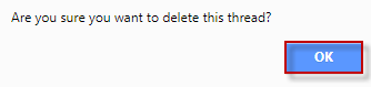 secure-022 Screen capture displays image of confirmation to delete this thread.