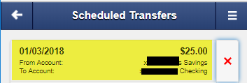 transfers-026 Screen capture shows Scheduled Transfers.
